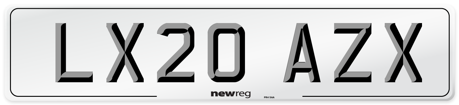 LX20 AZX Number Plate from New Reg